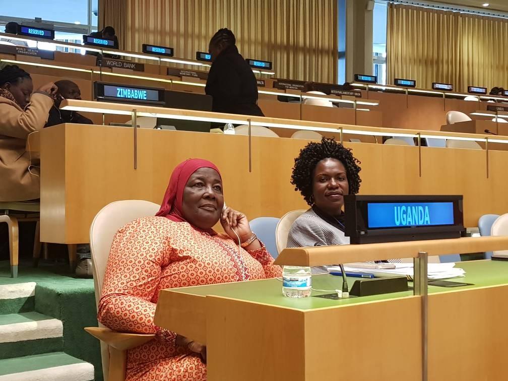 Hon. Janet Mukwaya with Mrs. Sylvia Muwebwa Ntambi at the conference.